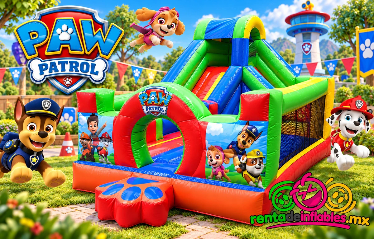 Paw Patrol Max, vista diagonal con entrada y resbaladilla