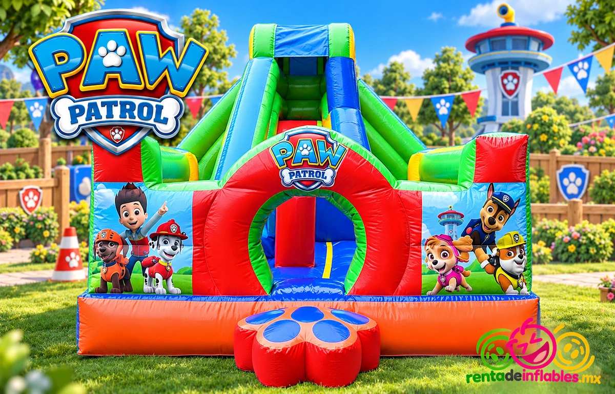 Paw Patrol Max, vista frontal con entrada y resbaladilla