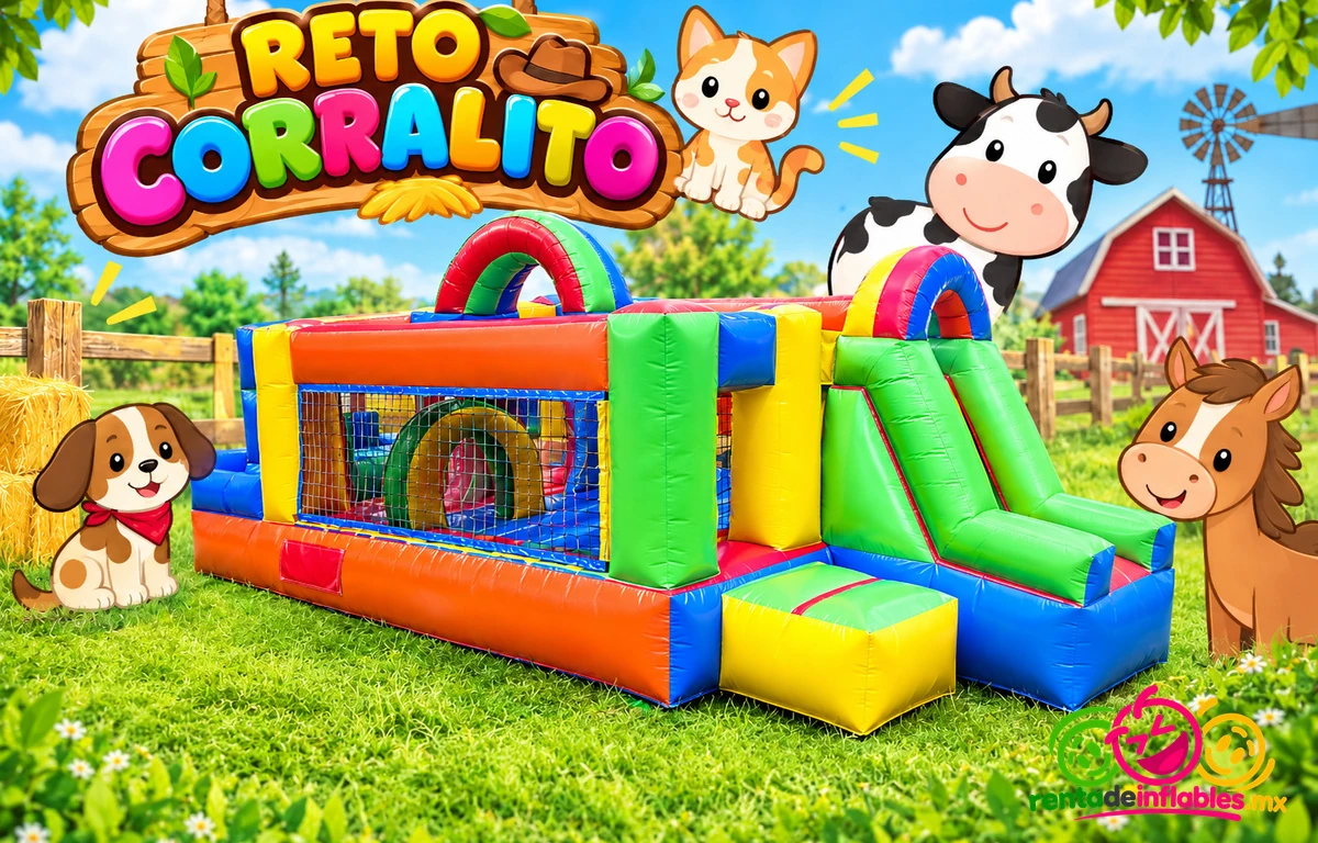 Reto Corralito, vista diagonal del circuito de juegos